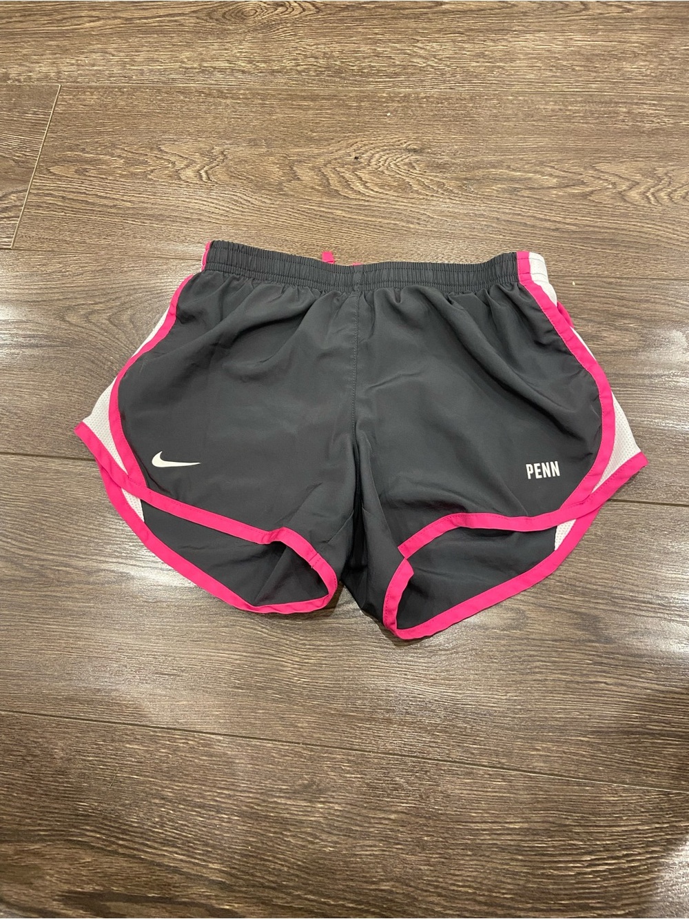 Nike Black Shorts with Pink Trim and White Accents